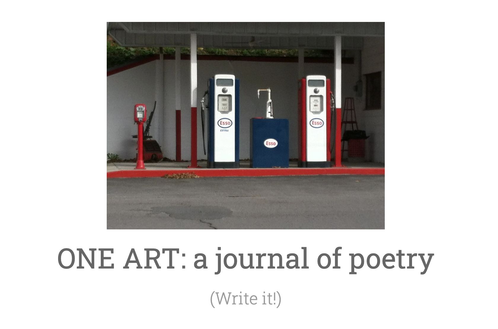 Carrying Water — published in ONE ART